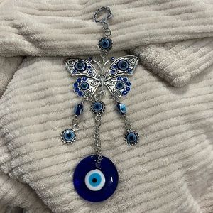 Hanging Butterfly Evil Eye Decoration